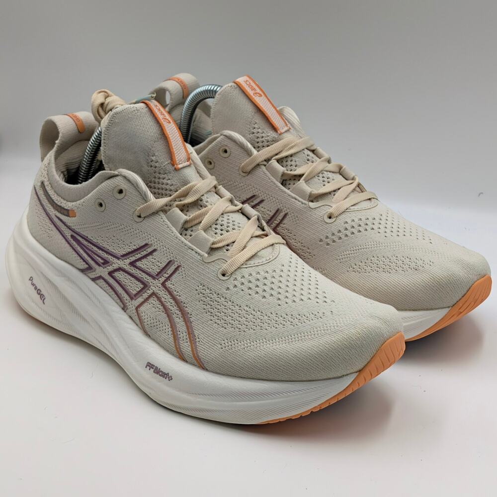 Asics Gel-Nimbus 26 Oatmeal Faded Orange Womens 10 (UK 8) Running Shoes